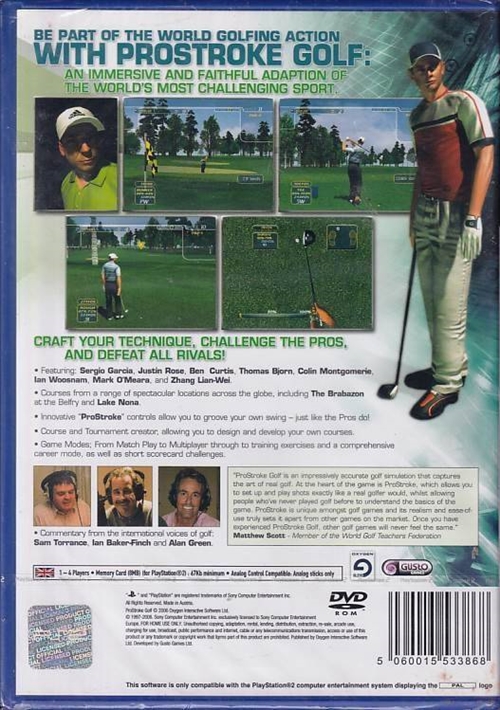 ProStroke Golf World Tour 2007 - PS2 (AA Grade) (Genbrug)